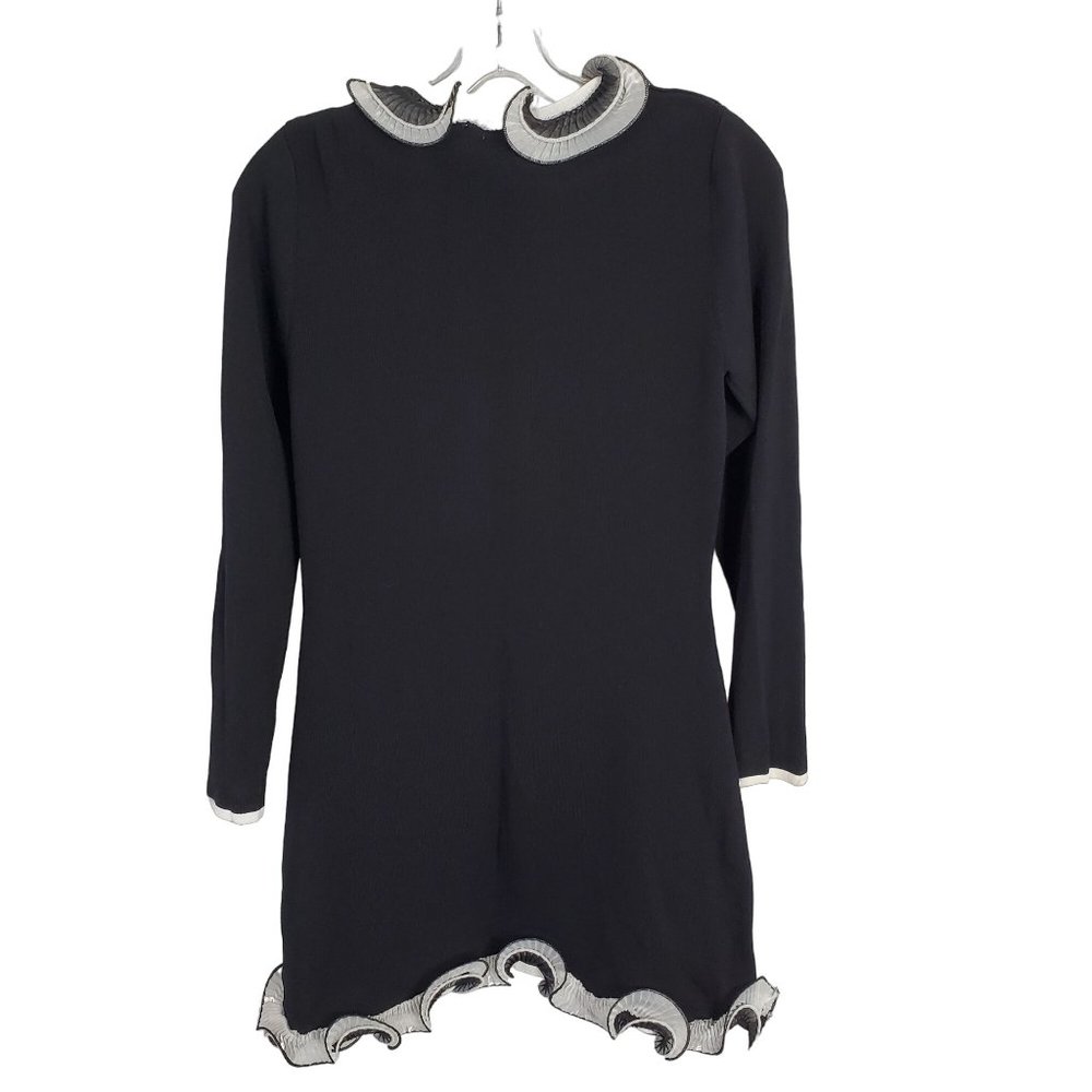 Talk of the Walk Boutique Size S Jacket Light Knit Ruffle Frilly Flyaway Duster - Picture 3 of 12